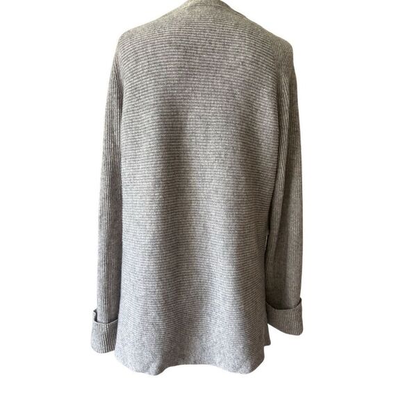 Vince Drape Wool Cashmere Open Front Gray Cardigan sz M retail $395 - Picture 5 of 12